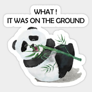 Panda Funny, What it was on the ground! Sticker